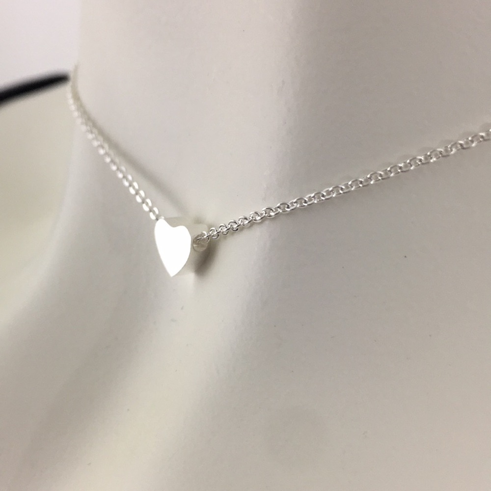 Traveling Heart Choker  + Tiny Heart Stud Earrings